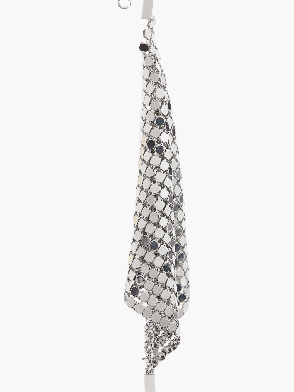 Paco Rabanne Silver Mesh Dangle Earrings - Picture 4 of 10